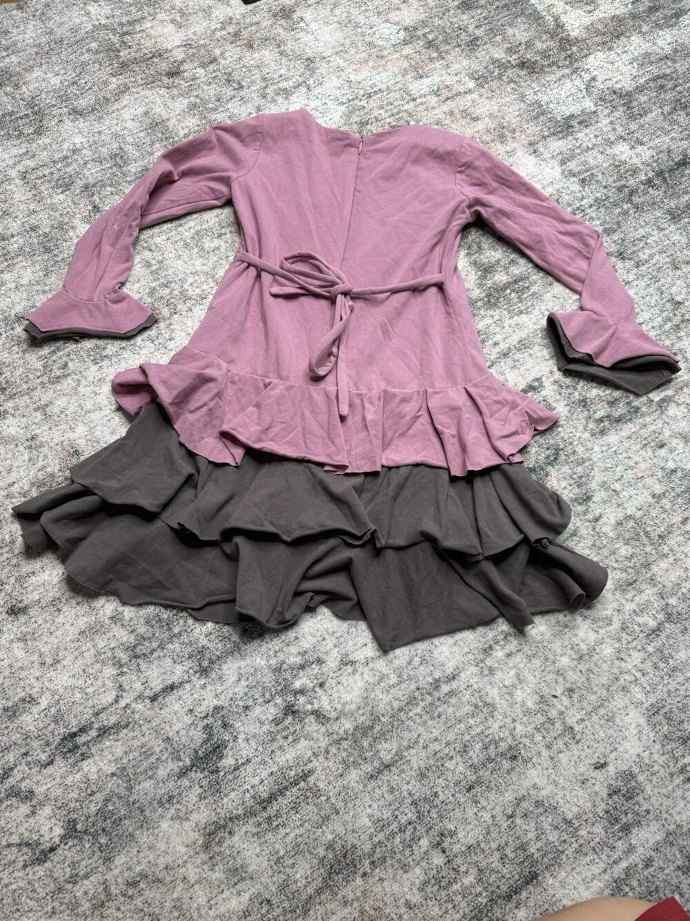 Isobella & Chloe Dress- Size 6 Hot Pink and Gray- Pre-Owned